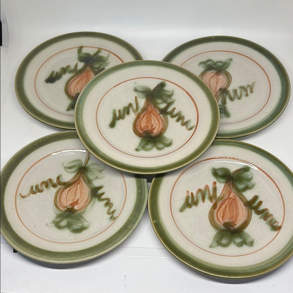 Hand-Painted Ceramic Plates Set - JOHN TAYLOR HARVEST 1950’s